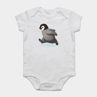 Happy emperor penguin chick Baby Bodysuit